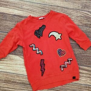 Little Marc Jacobs red sequined sweatshirt dress sz 3